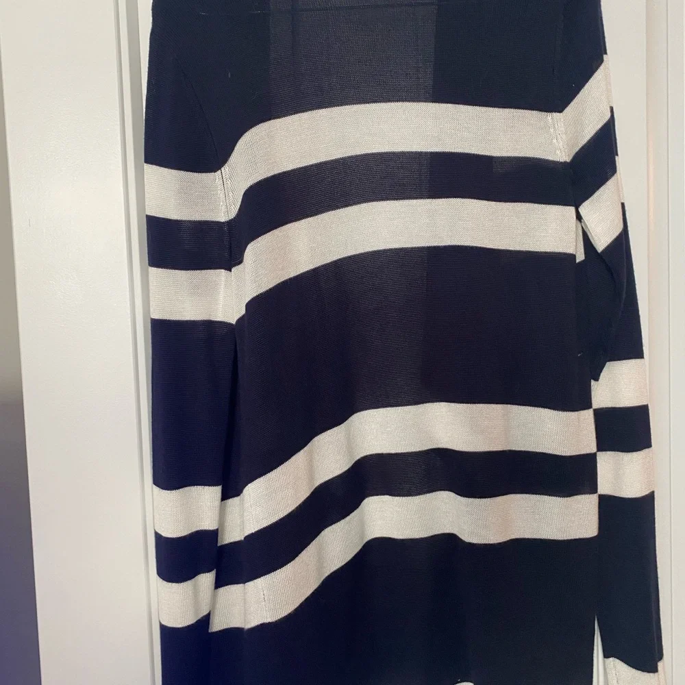 Black and White Striped Women's Sweater - Picture 6 of 6